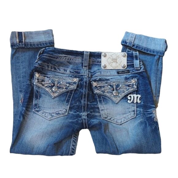 Miss Me Aztec Crop Jeans - Picture 3 of 12